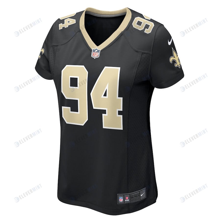 Cameron Jordan 94 New Orleans Saints Women's Team Game Jersey - Black