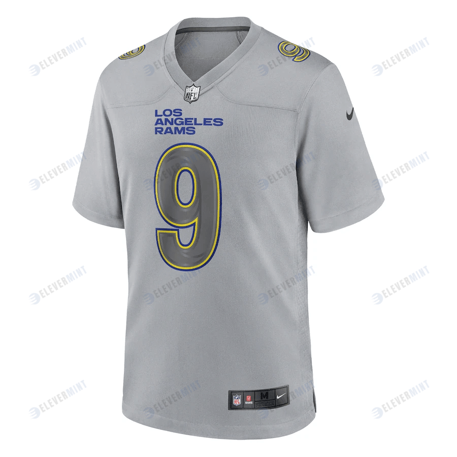 Matthew Stafford 9 Los Angeles Rams Men Atmosphere Fashion Game Jersey - Gray