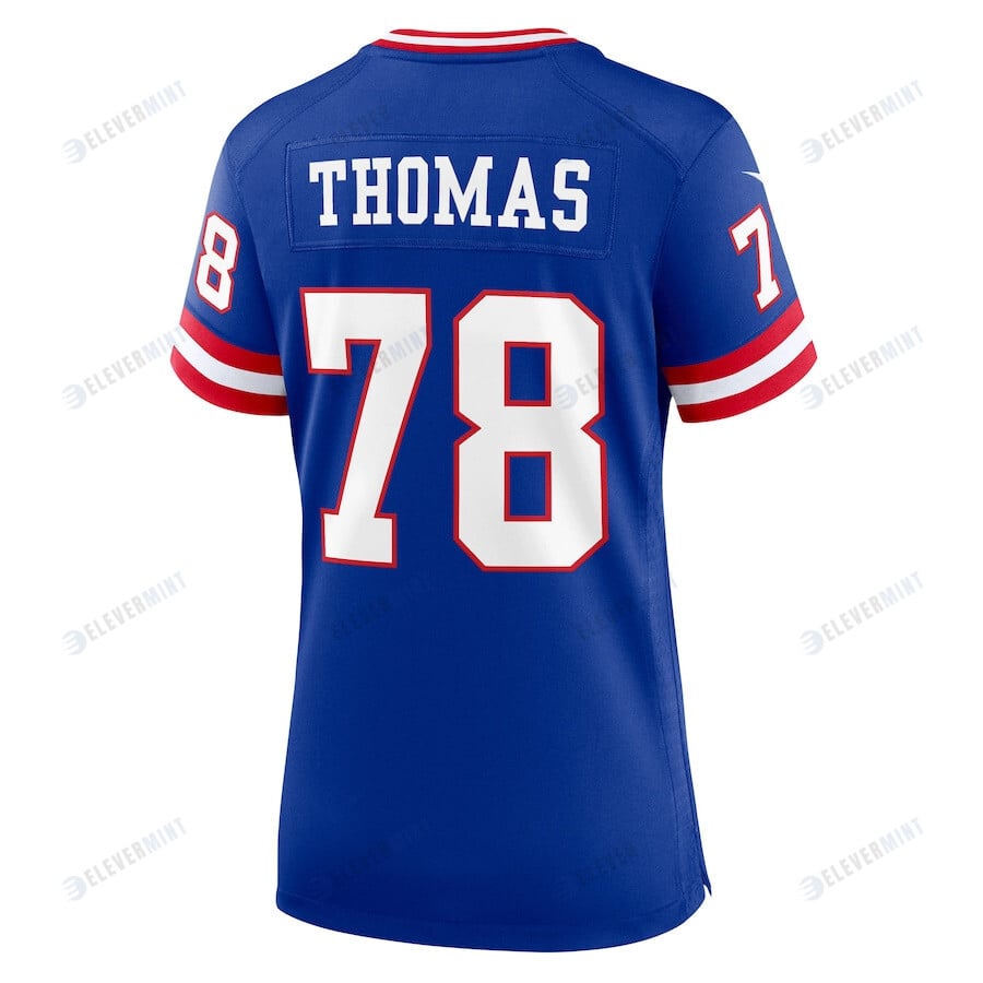 Andrew Thomas 78 New York Giants Women Classic Game Jersey - Royal