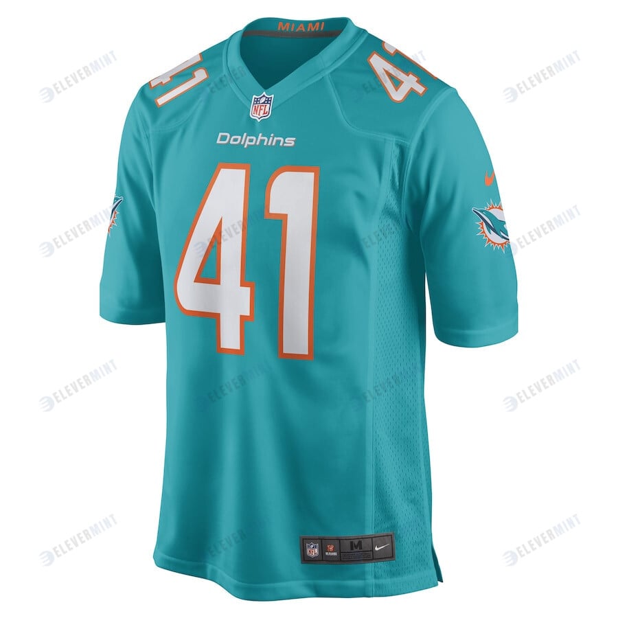 Channing Tindall Miami Dolphins Game Player Jersey - Aqua