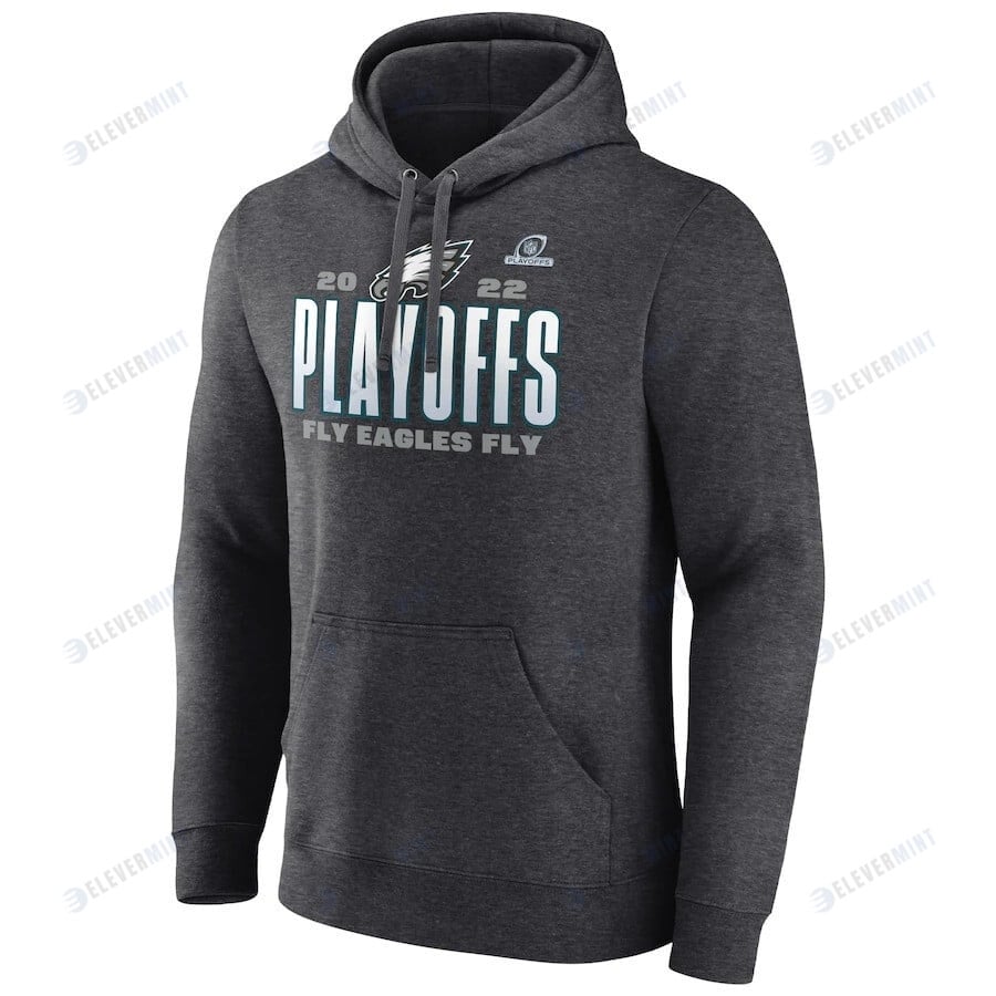 Philadelphia Eagles 2022 NFL Playoffs Our Time Pullover Hoodie - Charcoal