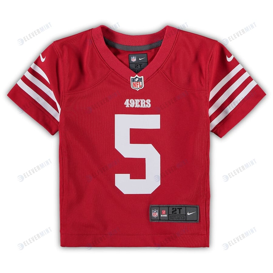 Trey Lance 5 San Francisco 49ers Toddler Game Jersey - Scarlet