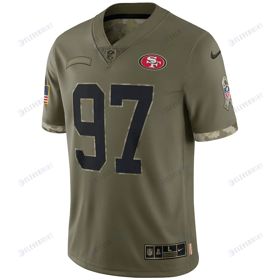 Nick Bosa San Francisco 49ers 2022 Salute To Service Limited Jersey - Olive