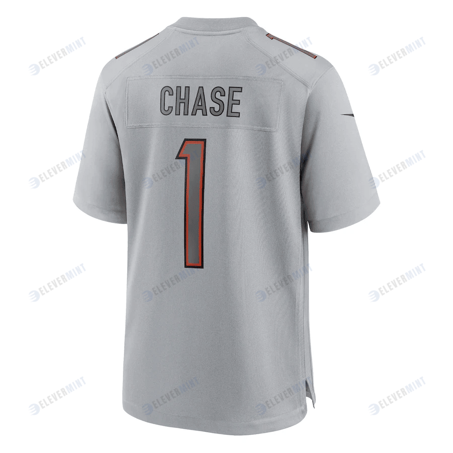 Ja'Marr Chase 1 Cincinnati Bengals Men Atmosphere Fashion Game Jersey - Gray