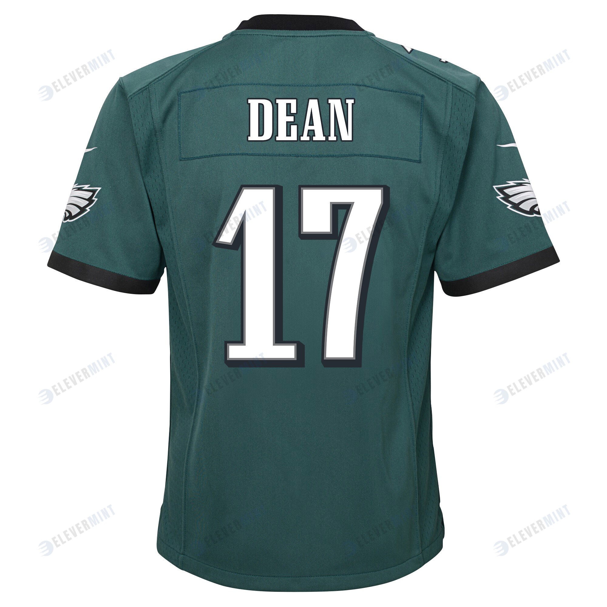 Nakobe Dean 17 Philadelphia Eagles Super Bowl LVII Champions 2 Stars 2 Stars Youth Game Jersey - Black