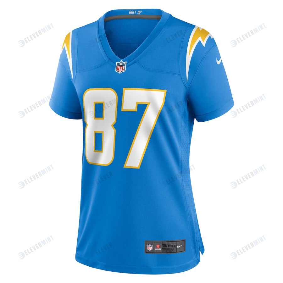 Simi Fehoko 87 Los Angeles Chargers Women Game Jersey - Powder Blue