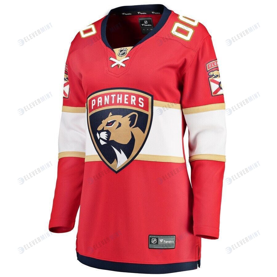Florida Panthers Women's Home Breakaway Custom Jersey - Red