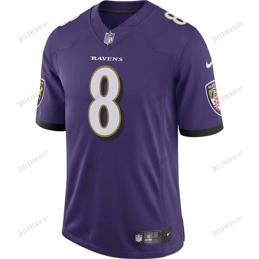 Lamar Jackson 8 Baltimore Ravens Speed Machine Limited Jersey - Purple