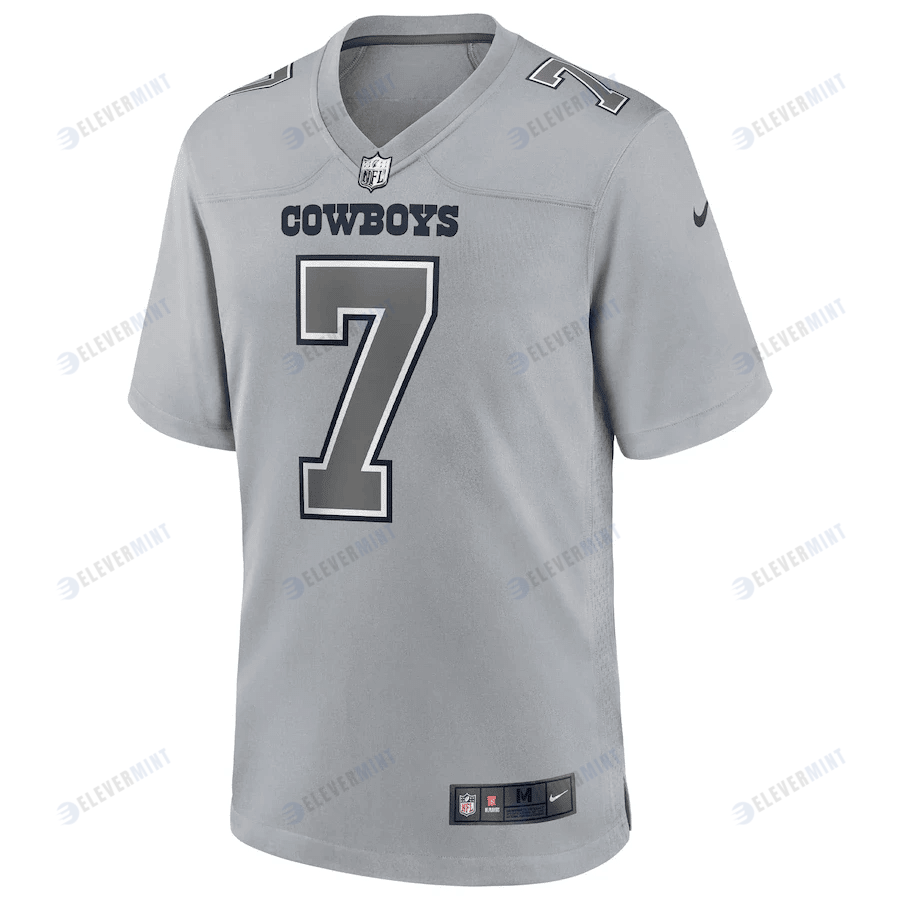 Trevon Diggs 7 Dallas Cowboys Men Atmosphere Fashion Game Jersey - Gray
