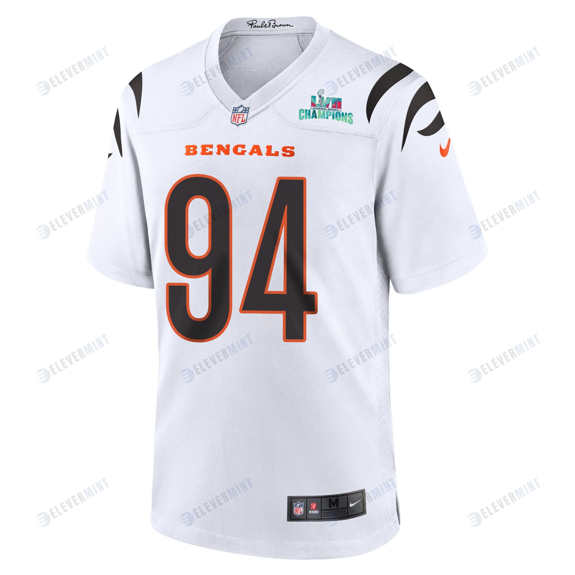 Sam Hubbard 94 Cincinnati Bengals Super Bowl LVII Champions Men Game Jersey - White