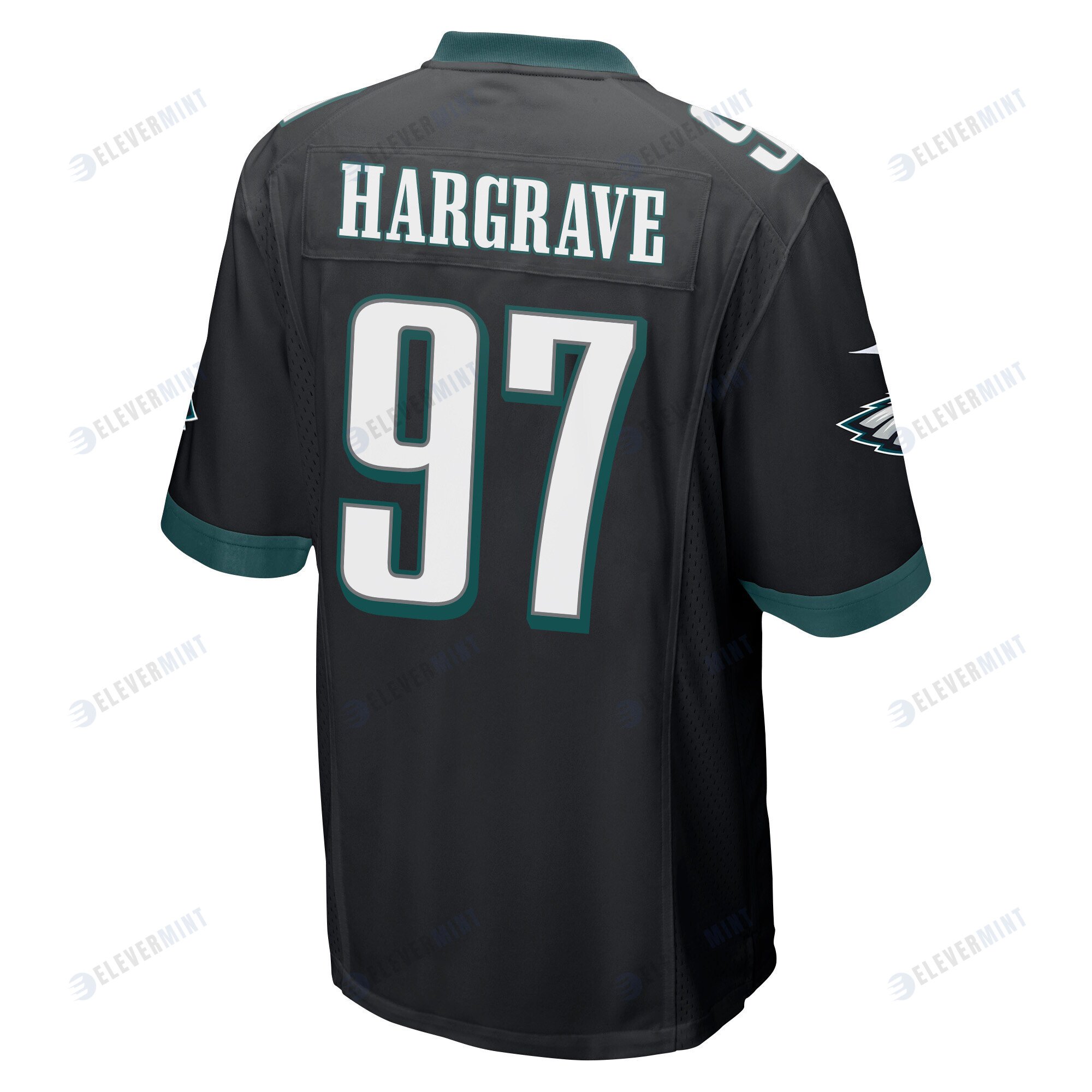 Javon Hargrave 97 Philadelphia Eagles Super Bowl LVII Champions 2 Stars Men Game Jersey - Black