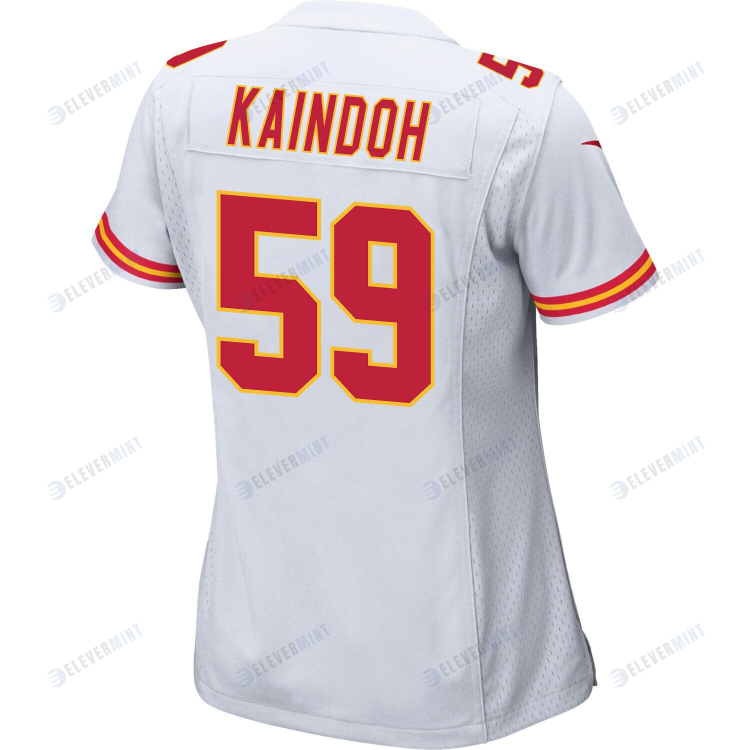 Joshua Kaindoh 59 Kansas City Chiefs Super Bowl LVII Champions 3 Stars Women Game Jersey - White