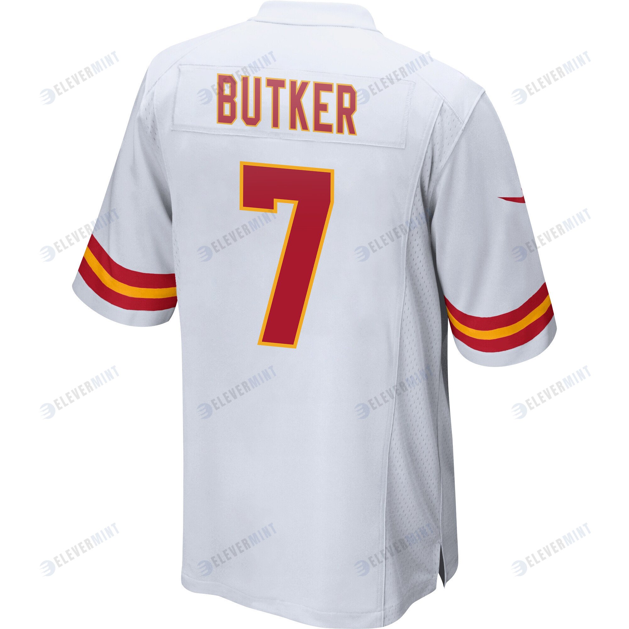 Harrison Butker 7 Kansas City Chiefs Super Bowl LVII Champions 3 Stars Men Game Jersey - White