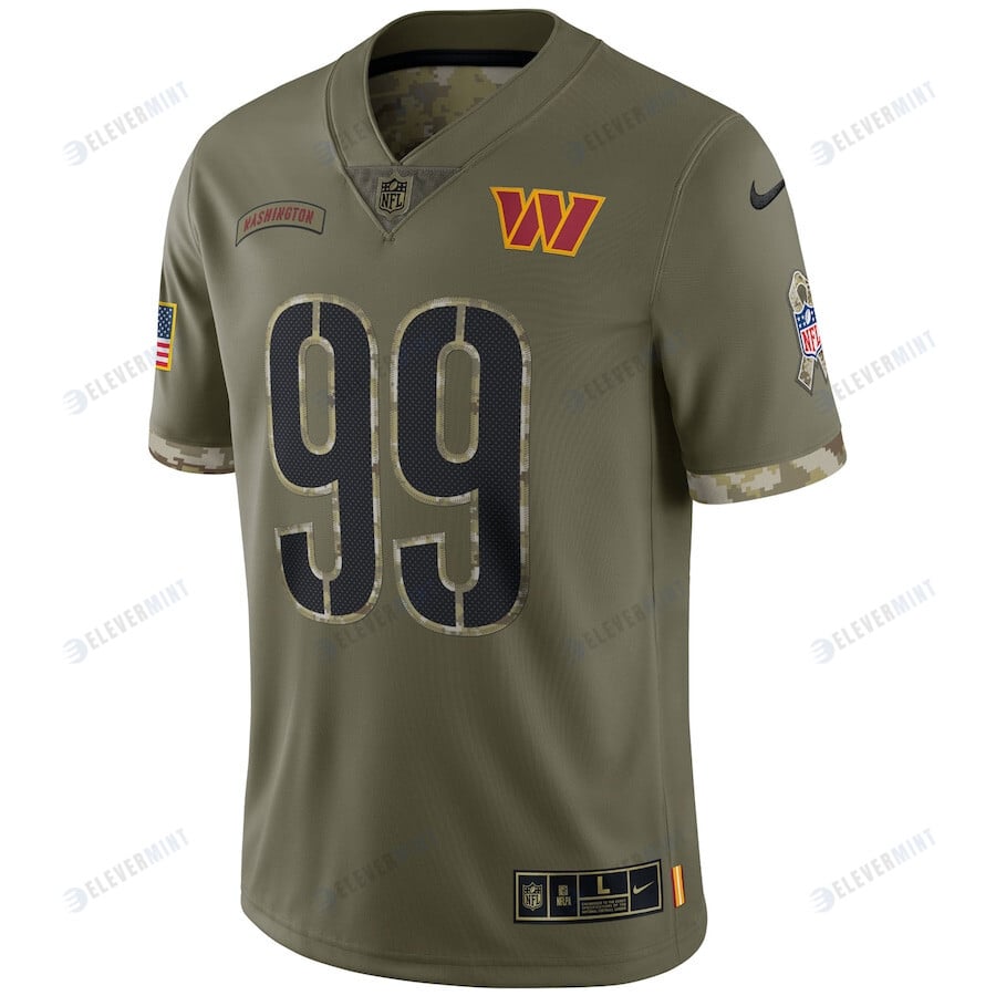 Chase Young Washington Commanders 2022 Salute To Service Limited Jersey - Olive
