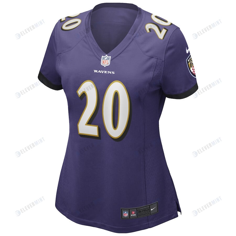 Ed Reed 20 Baltimore Ravens Women's Game Retired Player Jersey - Purple