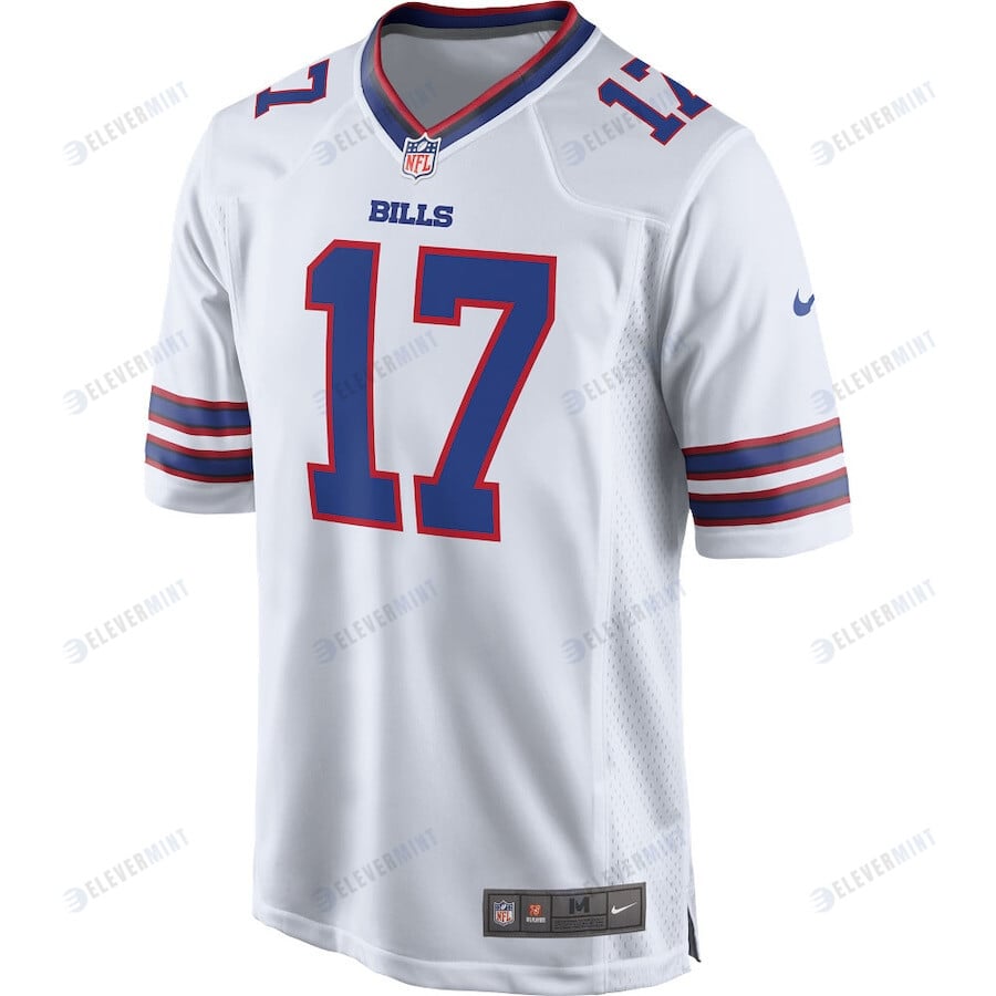 Josh Allen 17 Buffalo Bills Game Player Jersey - White
