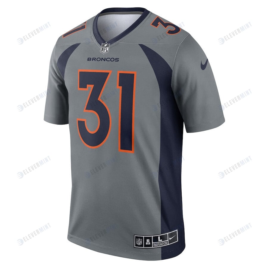 Justin Simmons 31 Denver Broncos Inverted Legend Jersey - Gray