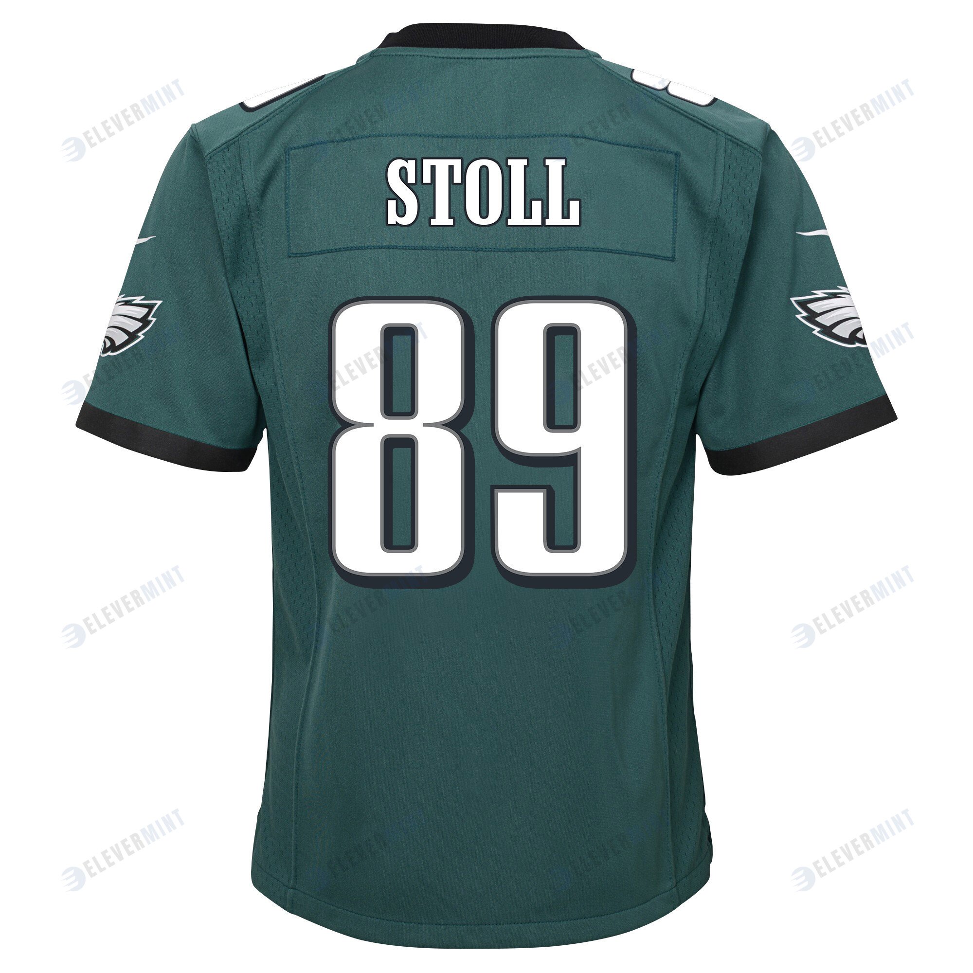 Jack Stoll 89 Philadelphia Eagles Super Bowl LVII Champions 2 Stars 2 Stars Youth Game Jersey - Black