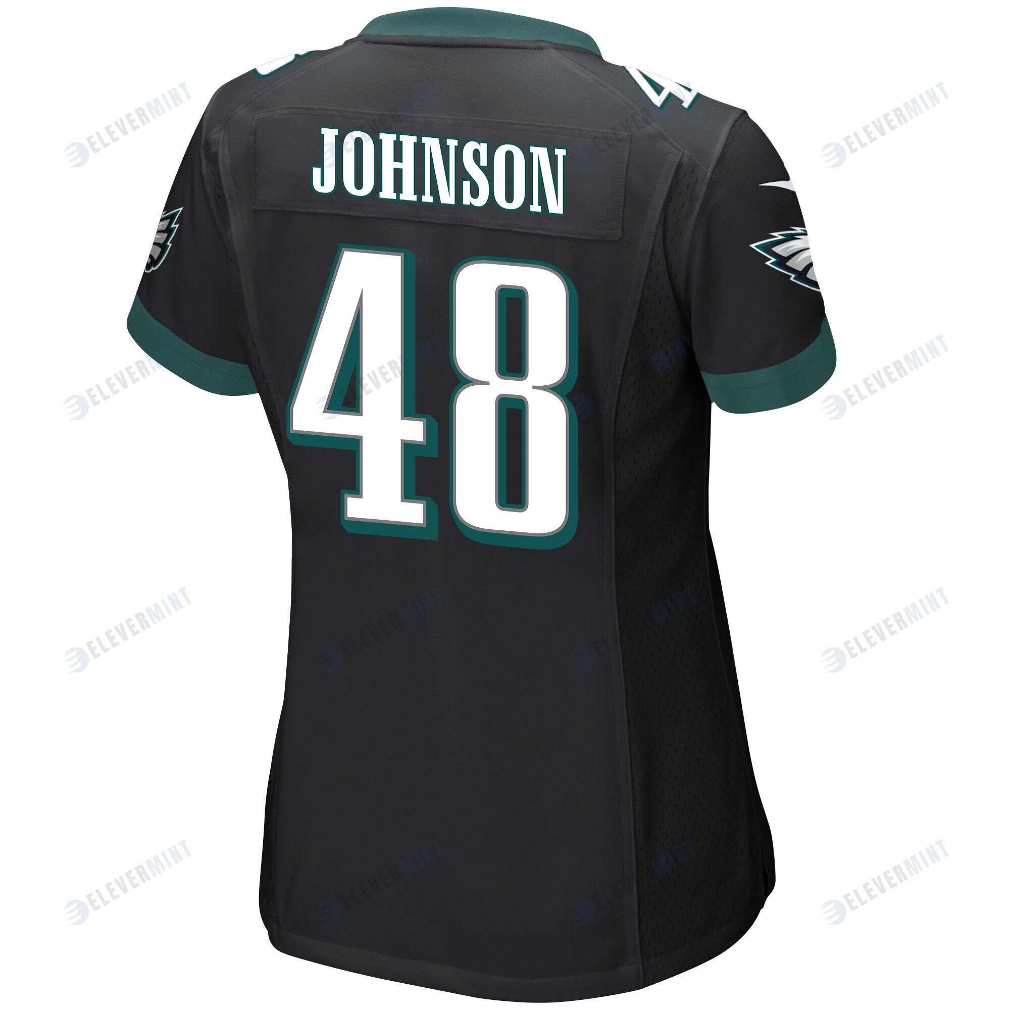Patrick Johnson 48 Philadelphia Eagles Super Bowl LVII Champions 2 Stars Women Game Jersey - Black