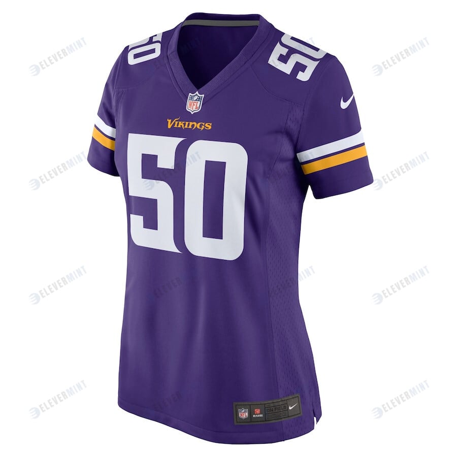 TJ Smith 50 Minnesota Vikings Women's Home Game Player Jersey - Purple