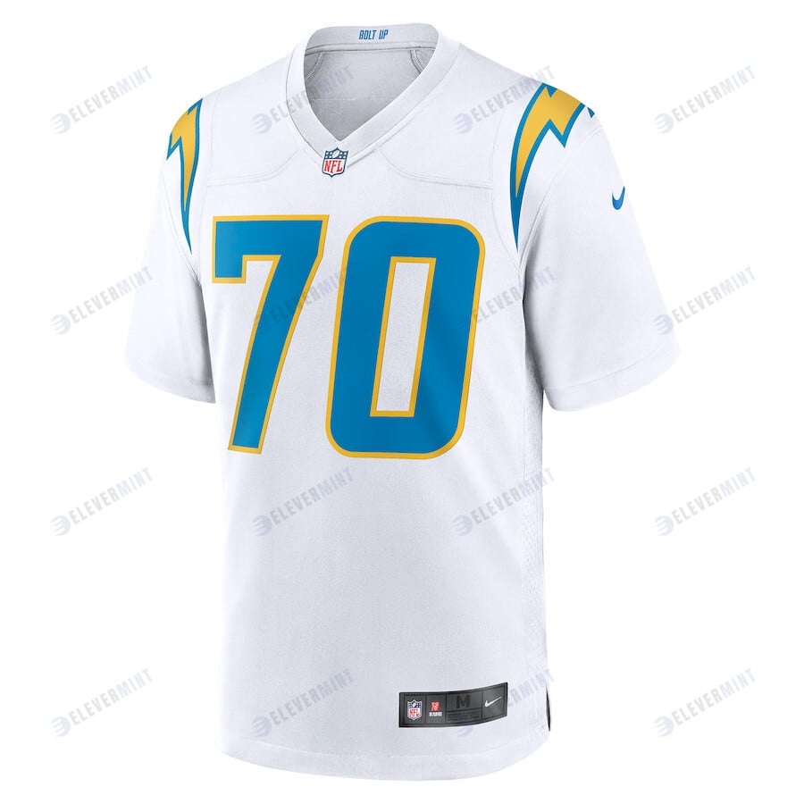 Rashawn Slater 70 Los Angeles Chargers Game Jersey - White
