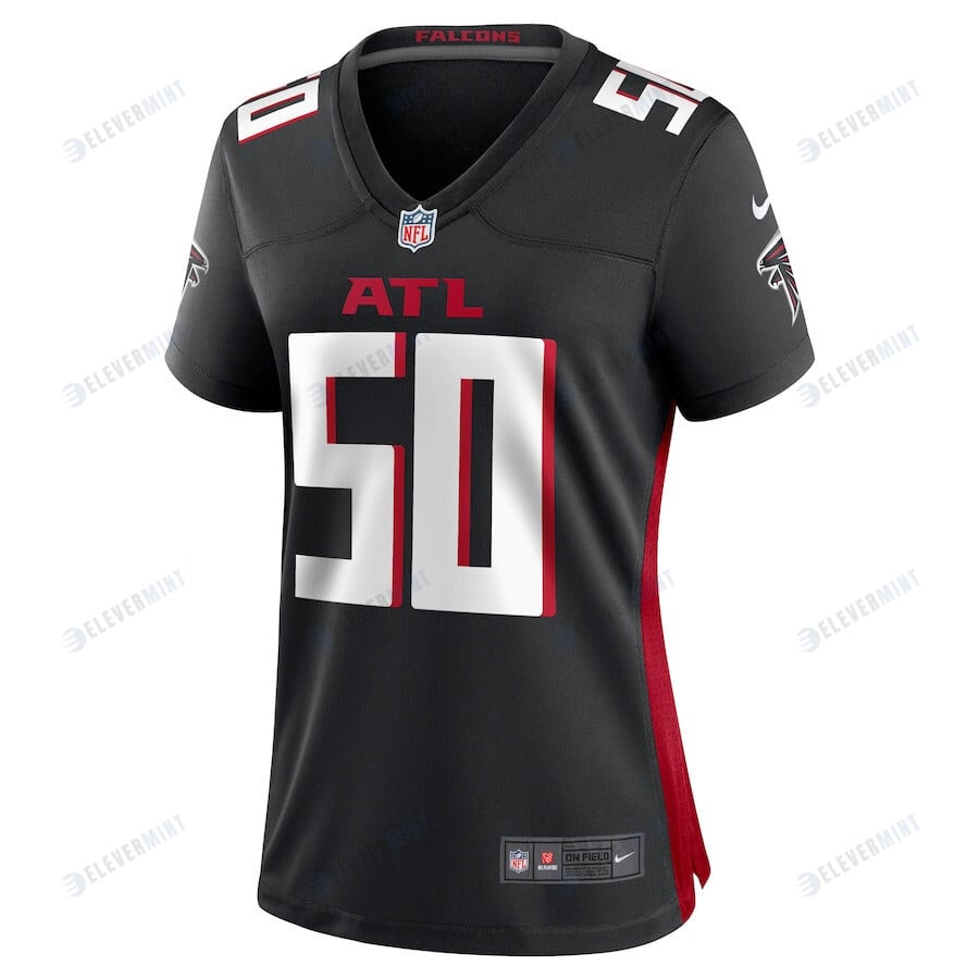 Tae Davis 50 Atlanta Falcons Game Women Jersey - Black