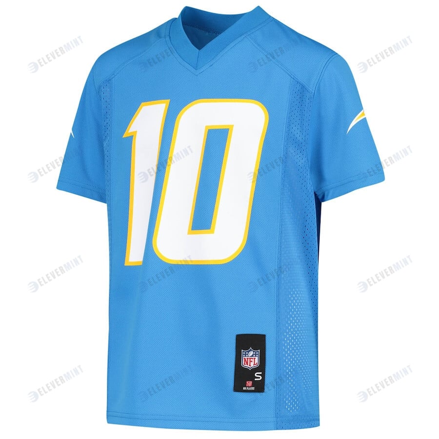 Justin Herbert 10 Los Angeles Chargers Youth Player Jersey - Powder Blue