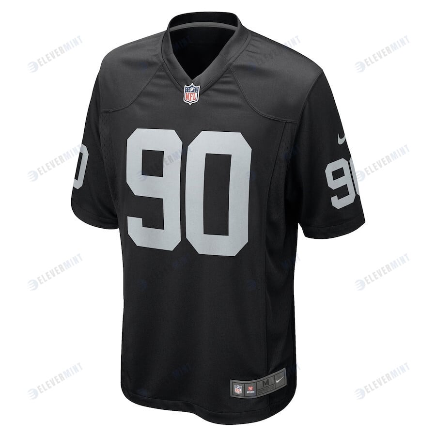 Jerry Tillery 90 Las Vegas Raiders Game Player Jersey - Black