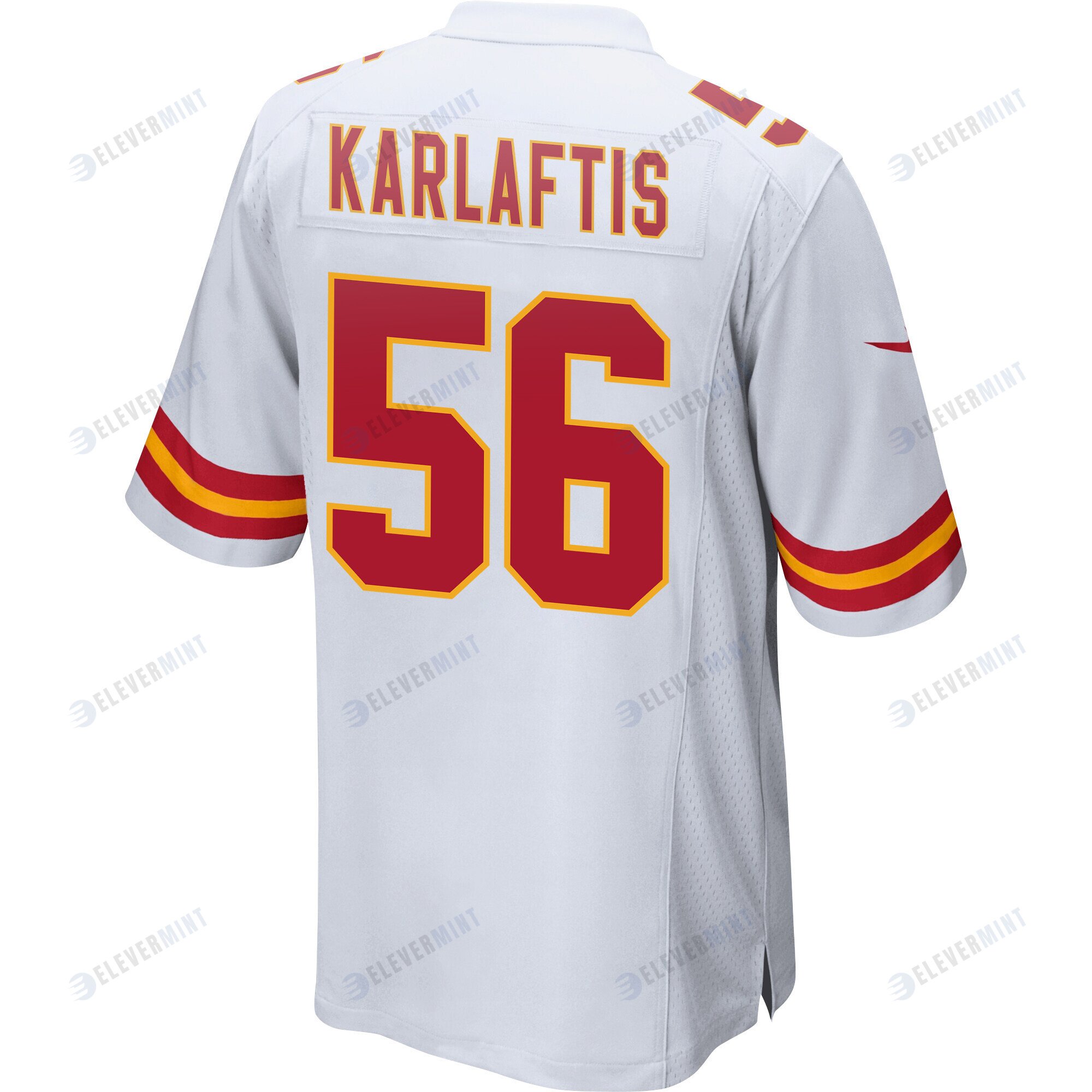 George Karlaftis 56 Kansas City Chiefs Super Bowl LVII Champions 3 Stars Men Game Jersey - White