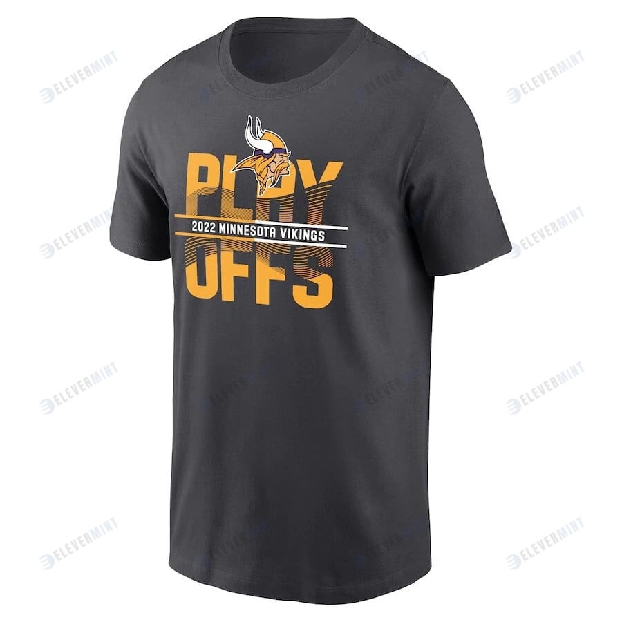 Minnesota Vikings 2022 NFL Playoffs Iconic T-Shirt - Anthracite