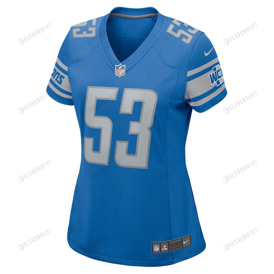 Charles Harris 53 Detroit Lions Women Game Jersey - Blue