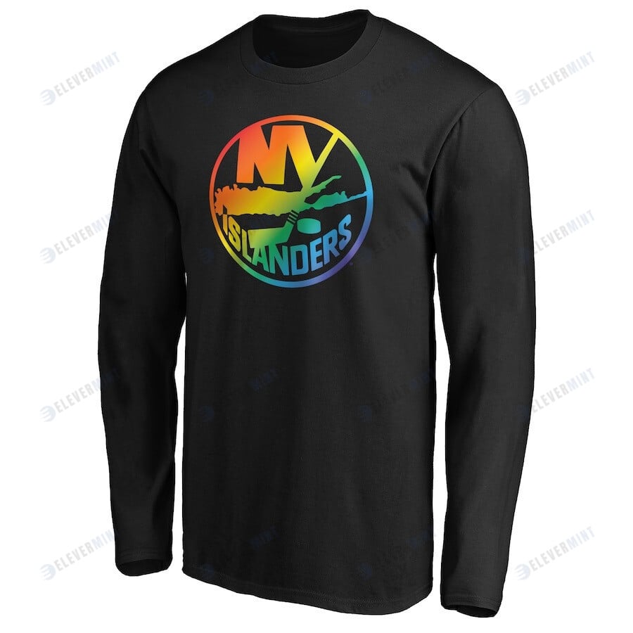 New York Islanders Team Pride Logo Long Sleeve T-Shirt - Black