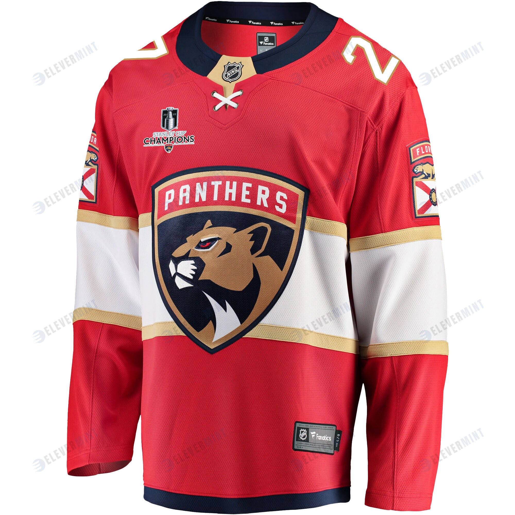 Florida Panthers Eetu Luostarinen 27 Home 2023 Stanley Cup Champions Breakaway Men Jersey - Red