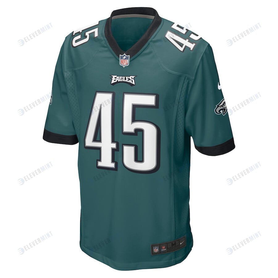 Rick Lovato 45 Philadelphia Eagles Game Jersey - Midnight Green
