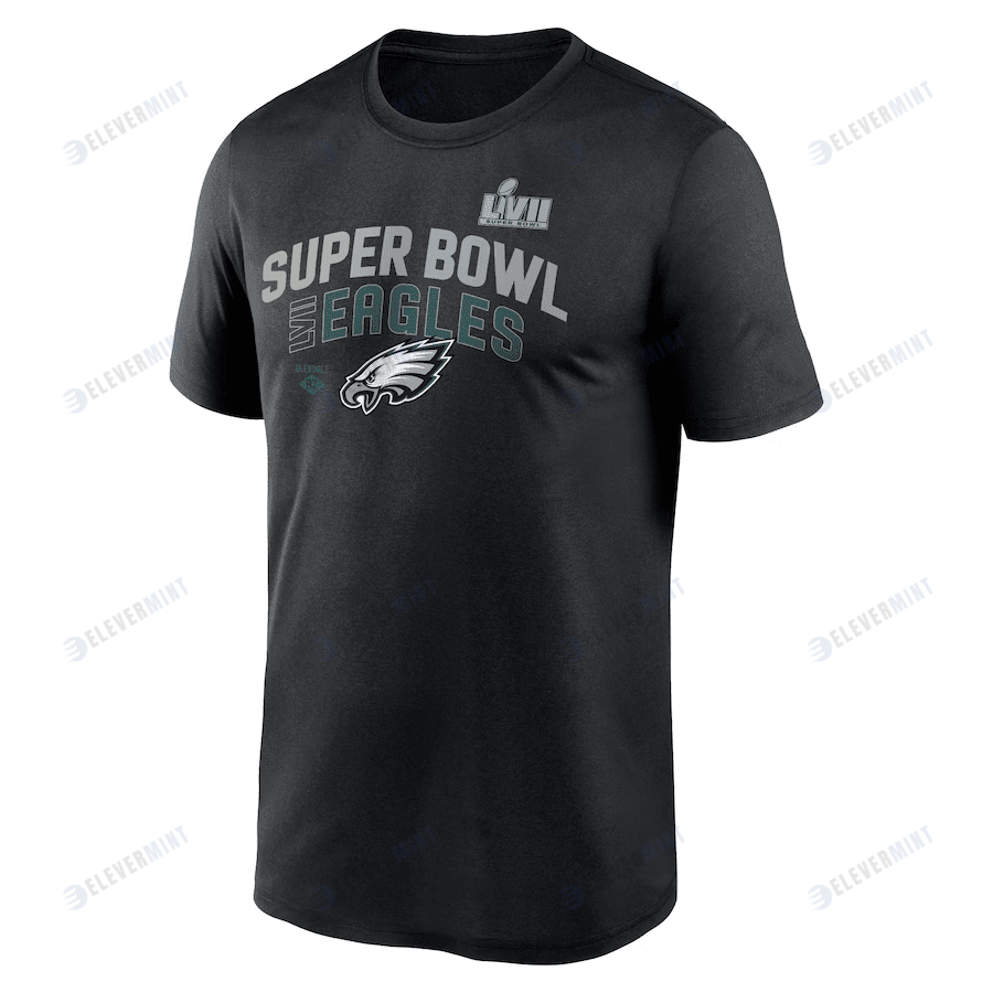 Philadelphia Eagles Super Bowl LVII Team Logo Lockup T-Shirt - Black