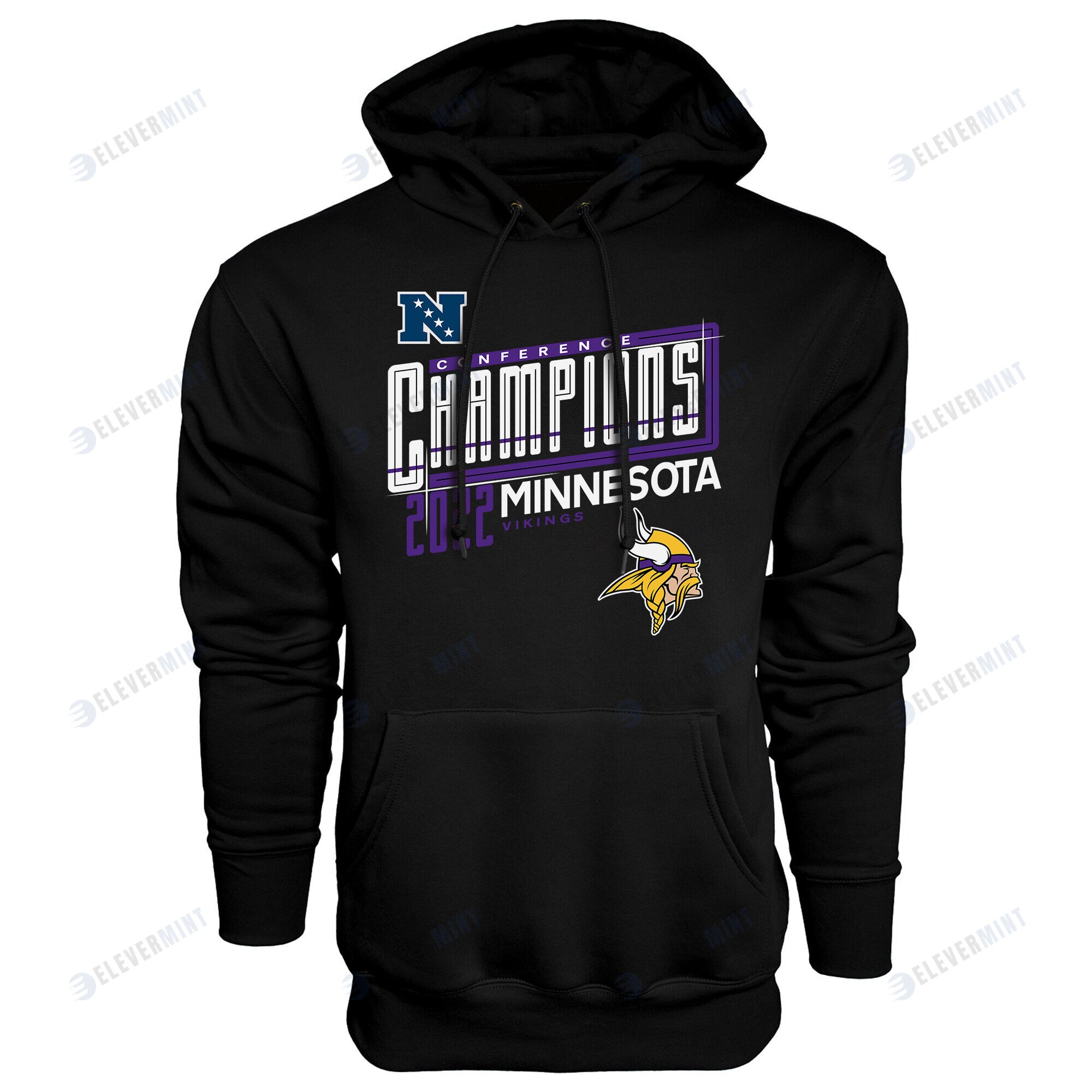 Minnesota Vikings 2022 NFC Conference Champions Kick Hoodie - Black