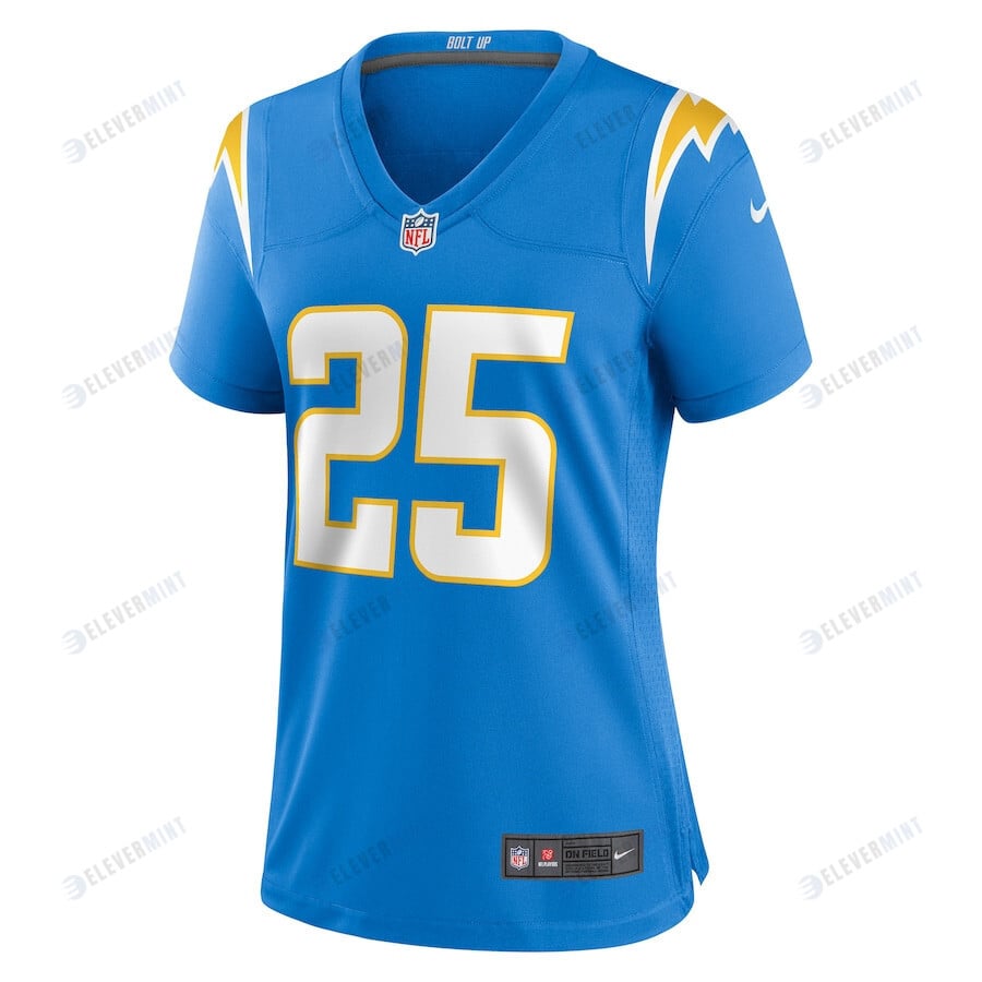 Joshua Kelley 25 Los Angeles Chargers Women's Player Game Jersey - Powder Blue