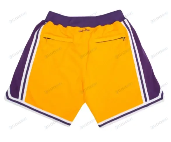 Los Angeles Lakers NBA Retro Shorts - Yellow/Purple