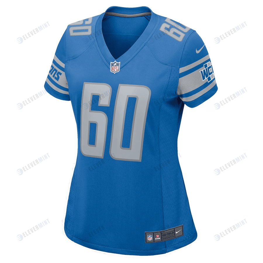 Graham Glasgow 60 Detroit Lions Women Game Jersey - Blue
