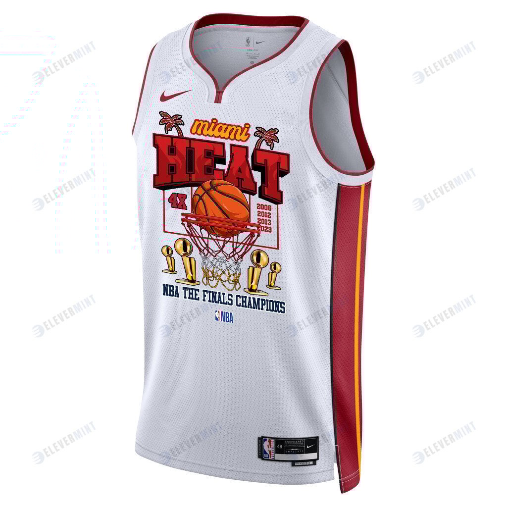 Miami Heat Lineup Road To The NBA Final Champions 2023 Swingman Jersey - White