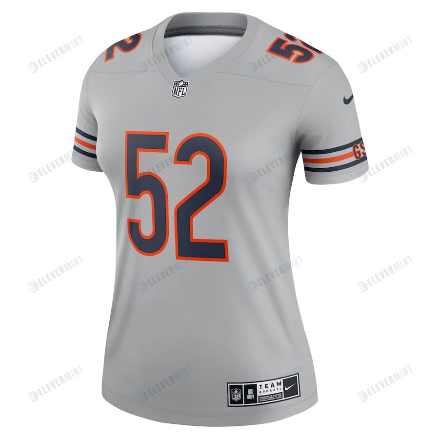 Khalil Mack 52 New York Giants Women Inverted Legend Jersey - Gray