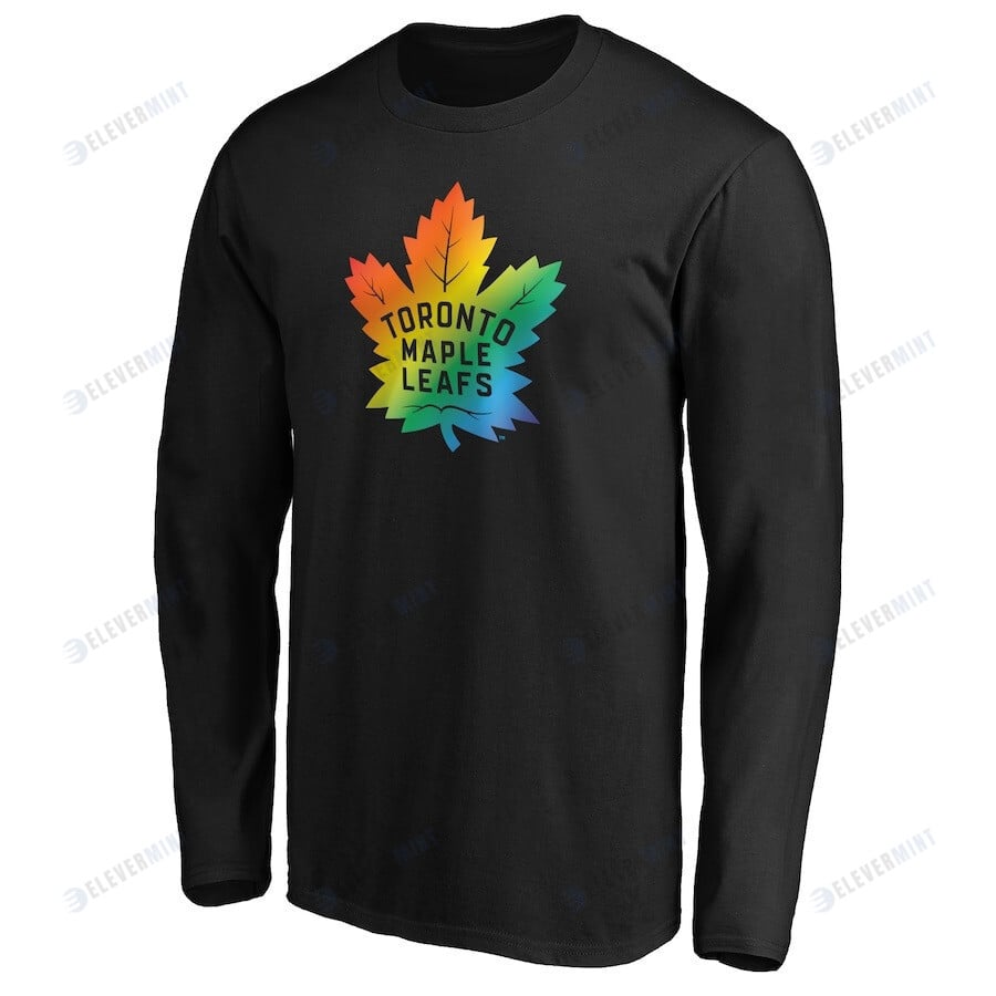 Toronto Maple Leafs Team Pride Logo Long Sleeve T-Shirt - Black