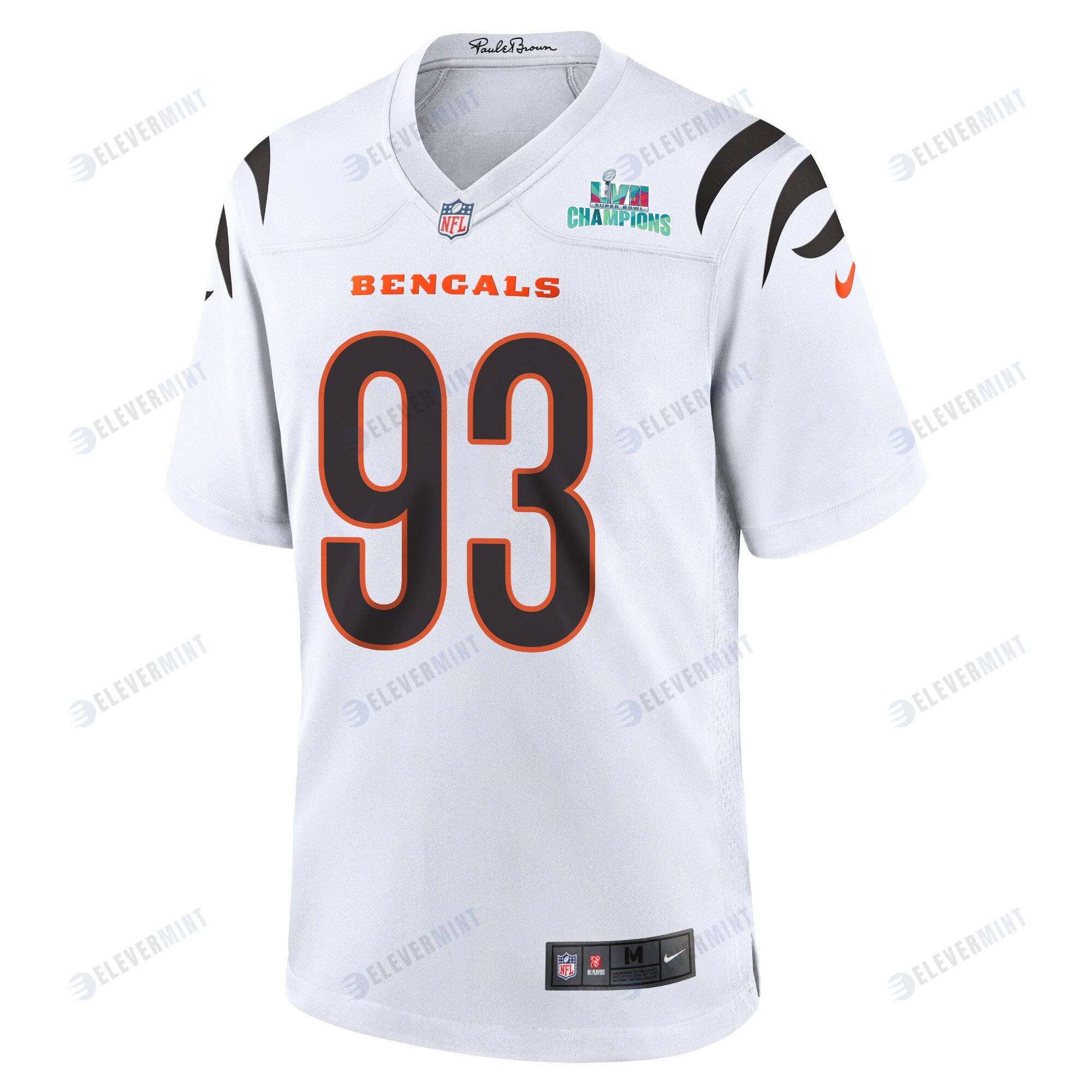 Jeff Gunter 93 Cincinnati Bengals Super Bowl LVII Champions Men Game Jersey - White