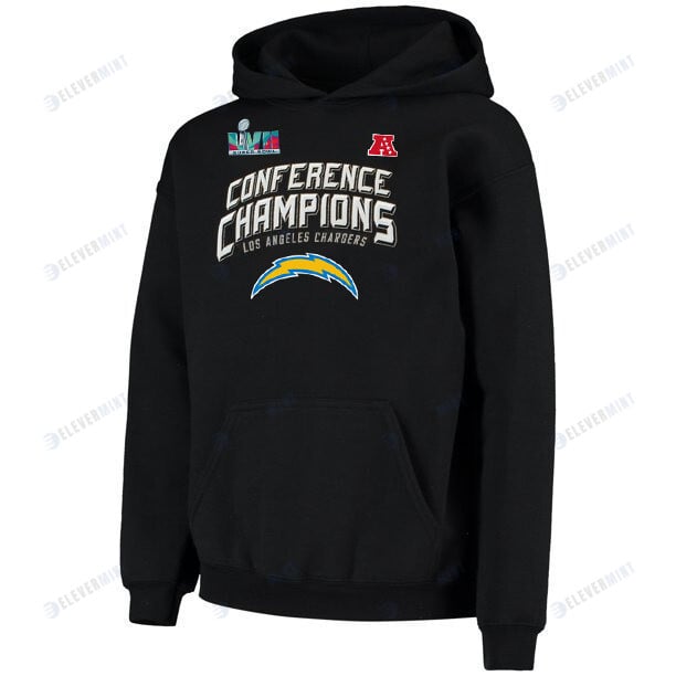 Los Angeles Chargers AFC Conference Champions Black Pullover Hoodie