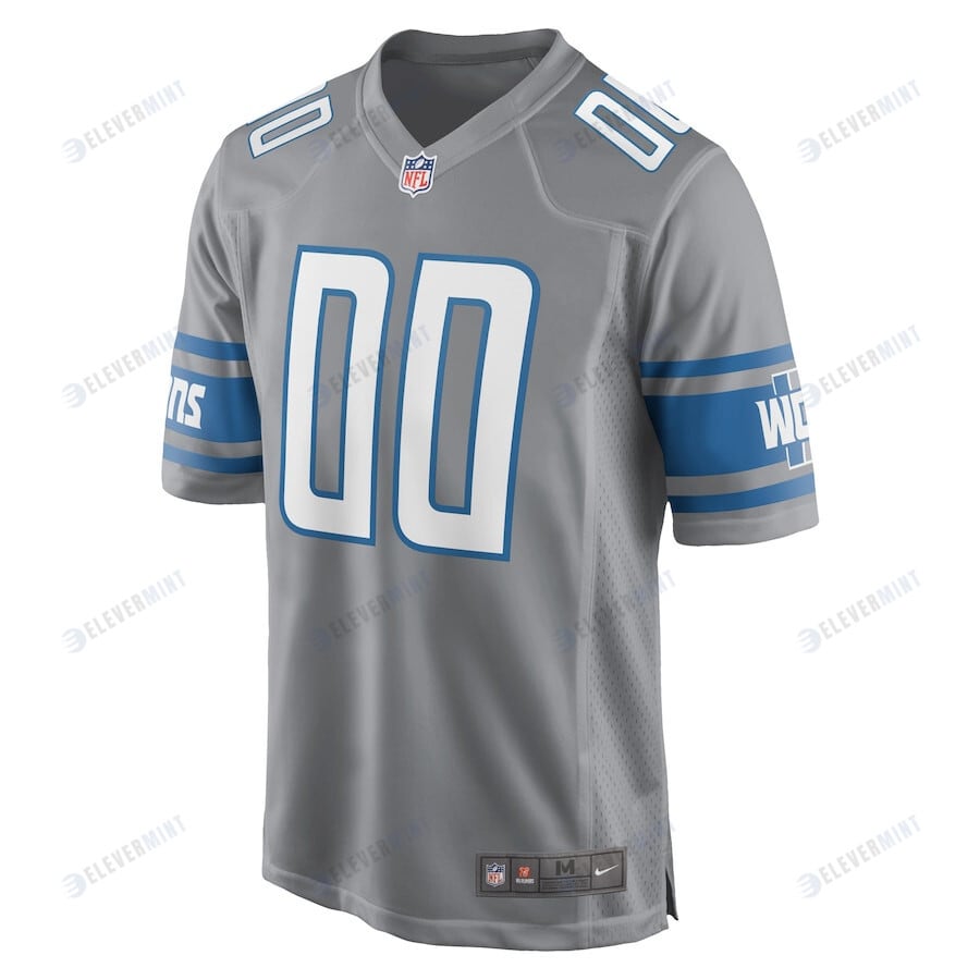 Detroit Lions Custom Alternate Game Men Jersey - Gray