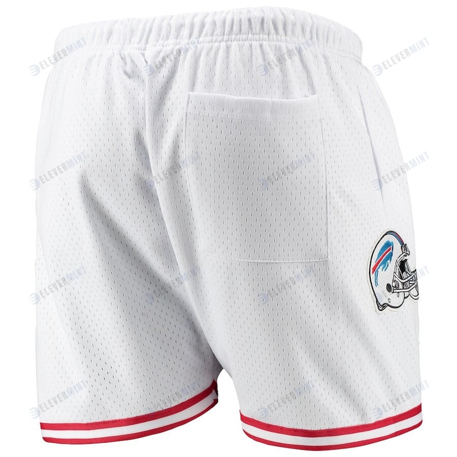 Buffalo Bills Logo Team White/Red Mesh Shorts - Men