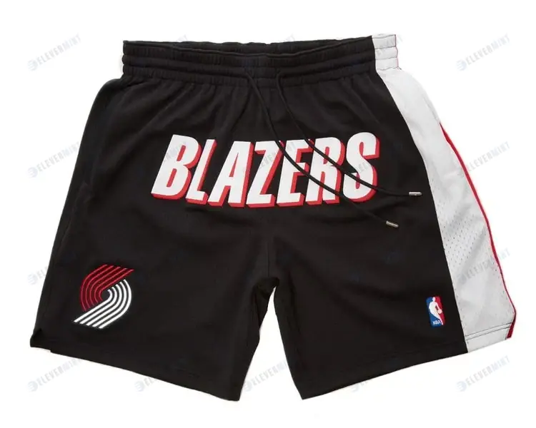 Portland Trail Blazers NBA Retro Shorts - Black