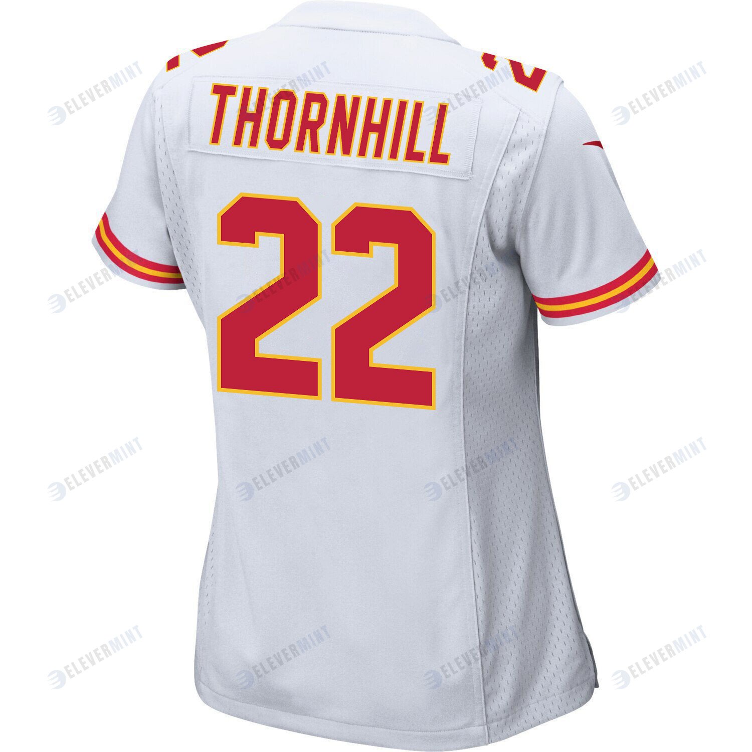 Juan Thornhill 22 Kansas City Chiefs Super Bowl LVII Champions 3 Stars Women Game Jersey - White
