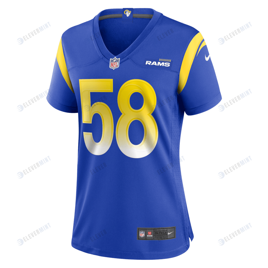 DeAndre Square 58 Los Angeles Rams Women's Game Jersey - Royal