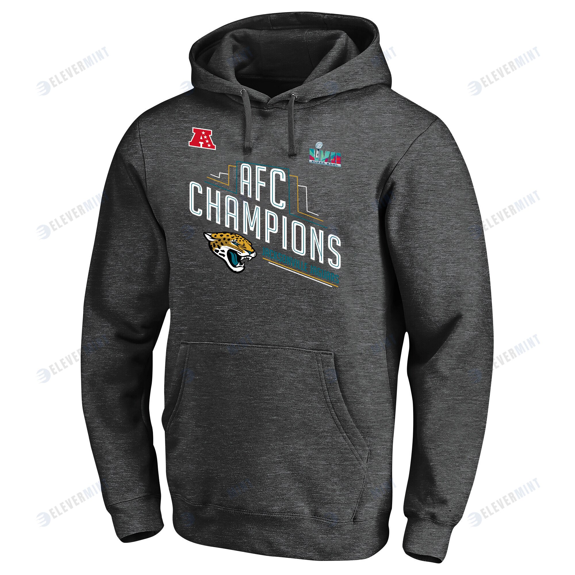 Jacksonville Jaguars AFC Conference Champions Grey Pullover Hoodie